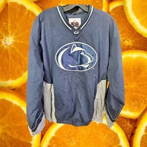 58 Sports Men's Navy Penn State‎ Nittany Lions Logo Pullover Windbreaker Size L